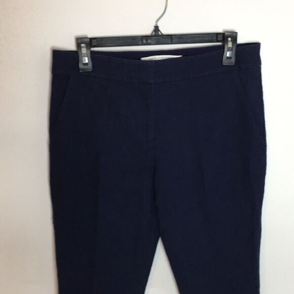 Diane Von Furstenberg Pencil Cigarette Style Navy Pants Sz 8 - Picture 2 of 16